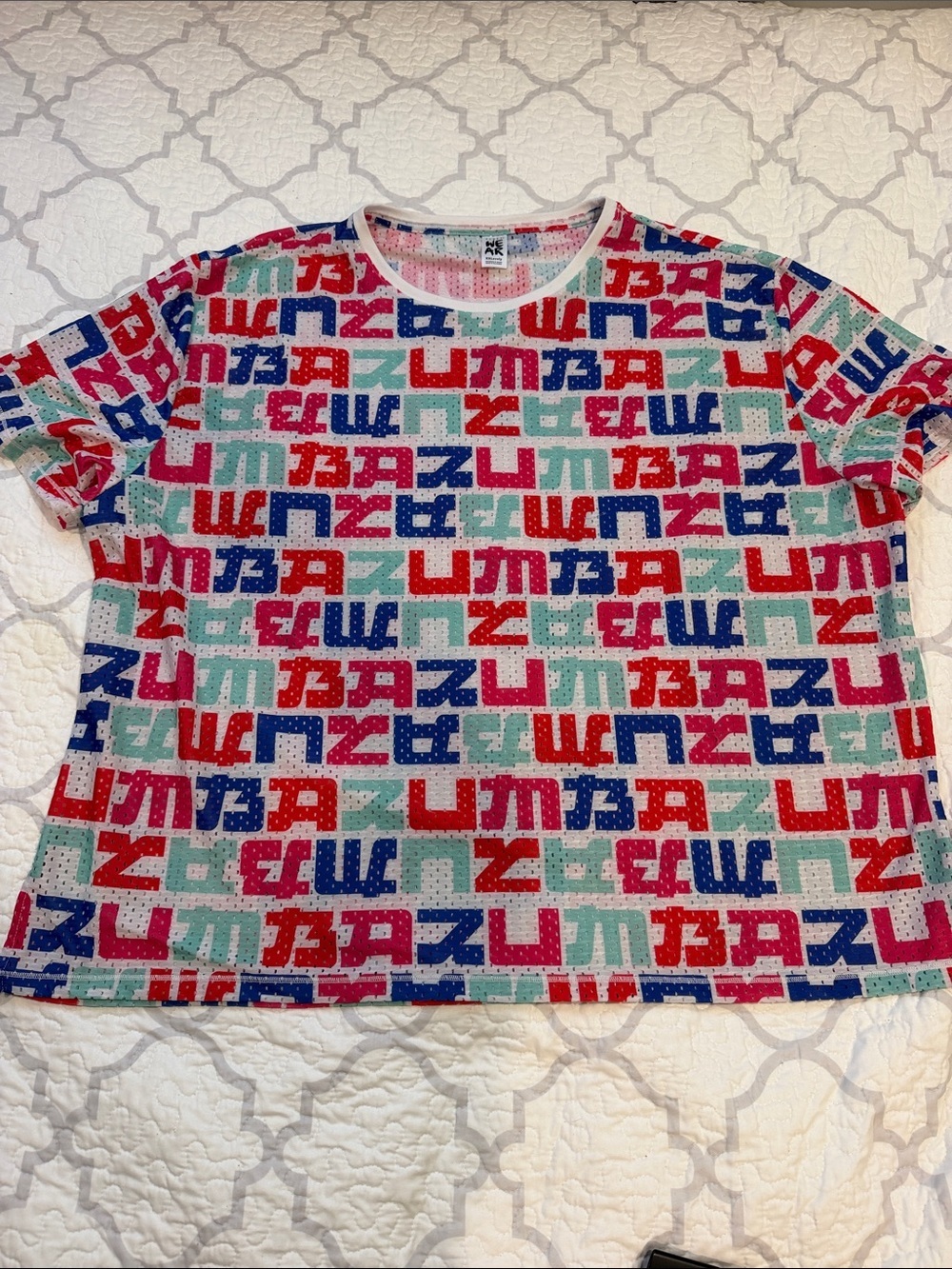Unisex Zumba Eastern Flavor Boxy Mesh Top With Side Slits